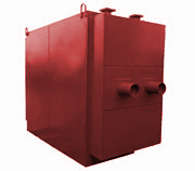 Экономайзер ЭБ2-142И Экономайзер чугунный блочный ЭБ2-142И с двумя колонками, площадью поверхности нагрева 142 м2 и газоимпульсной (И) очисткой, применяется в качестве хвостовых поверхностей нагрева паровых стационарных котлов типов ДЕ, КЕ и ДКВр и предназначен для нагрева питательной воды теплом уходящих дымовых газов.